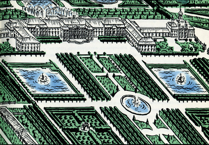 Верхний  сад в конце  XVIII  века