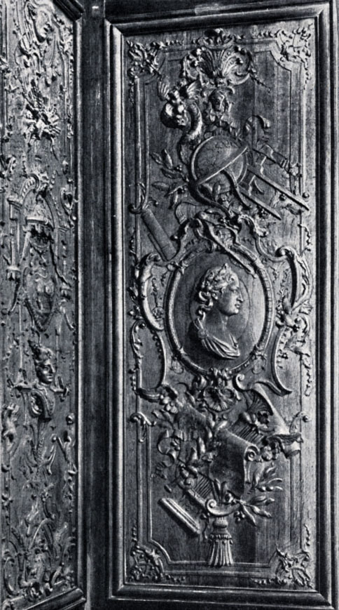 Панно Дубового кабинета с изображением Петра I.