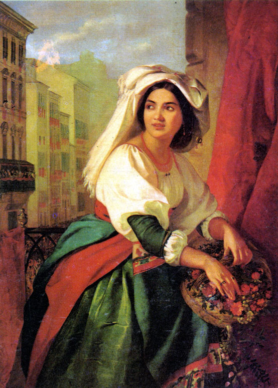 А. Н. Мокрицкий (1811 - 1871). Девушка на карнавале (Мария Джолли)