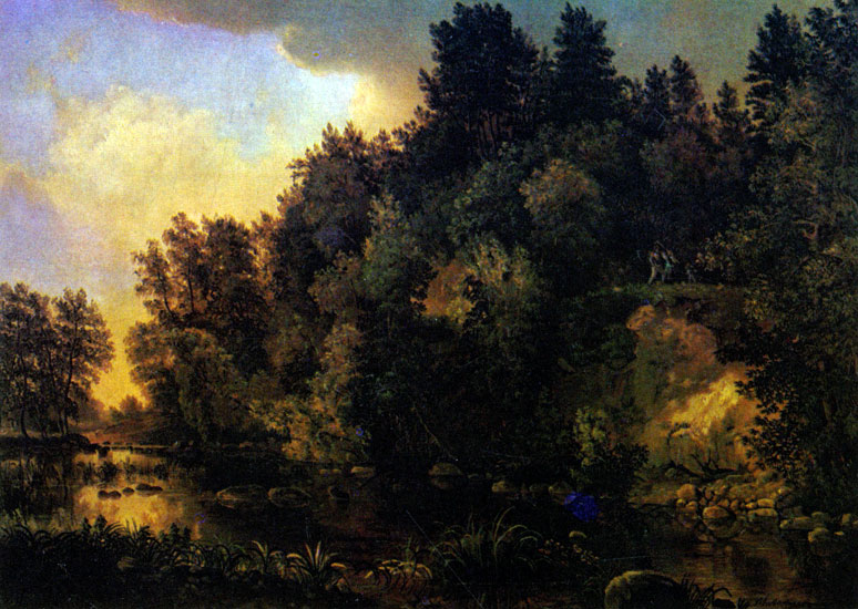 М. И. Лебедев (1811 - 1837). Лес на берегу реки