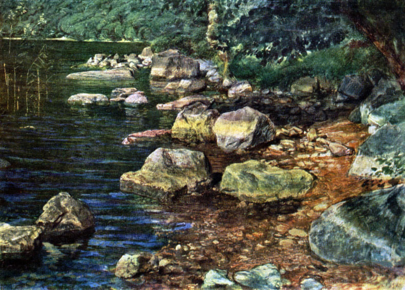 'Вода и камни  под  Палацуола  (монастырь  близ  озера Алъбано). Начало 50-х гг. XIX в.'