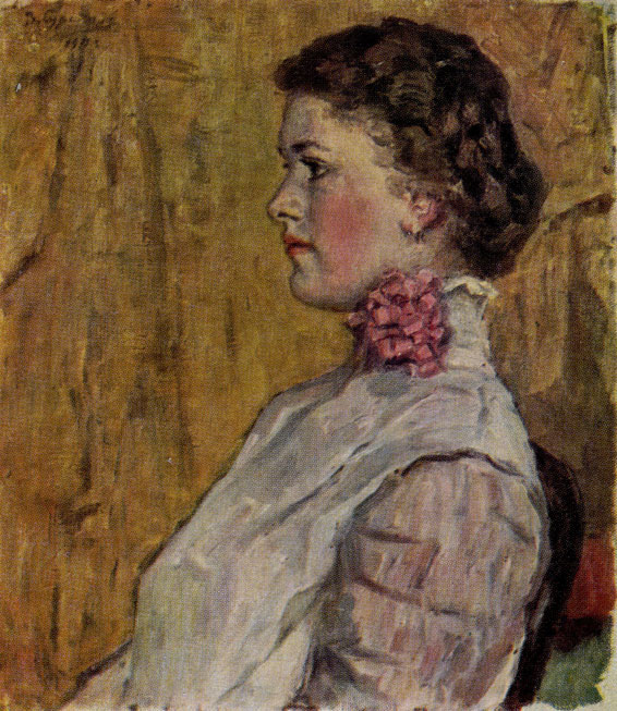 'Портрет неизвестной на желтом фоне. 1911 г.'