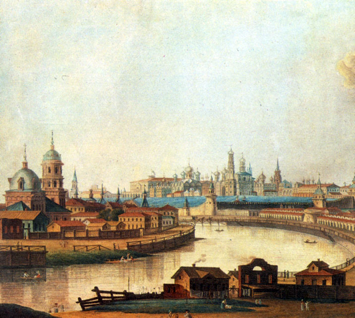 М. Н. Воробьев. Вид на Кремль со стороны Устьинского моста. 1810-е гг. Фрагмент
