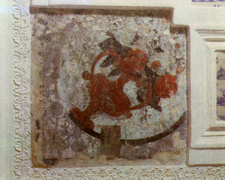 Фрагмент росписи потолка 'Ваза с пионами'