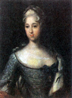 Портрет Марии Александровны Меншиковой (1711 - 1729). И. Г. Таннауэр (?) 1722 - 1723 гг. Масло, холст